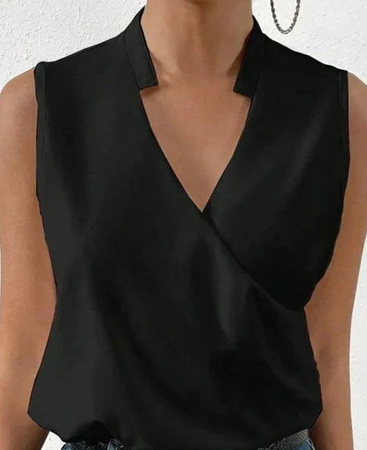 Wendy | Sleek V-Neck Wrap Tank Top