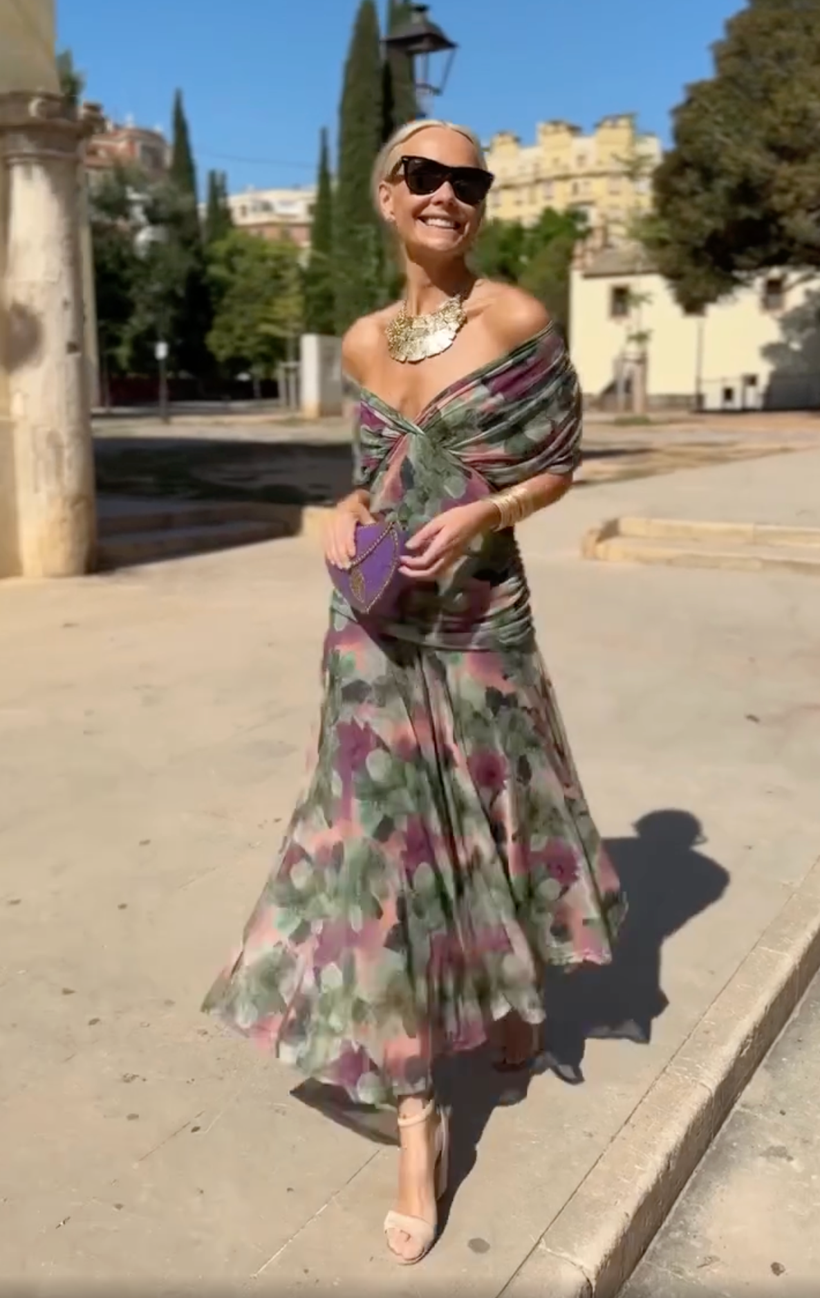 Eloria | Elegant Romantic Long Floral Dress