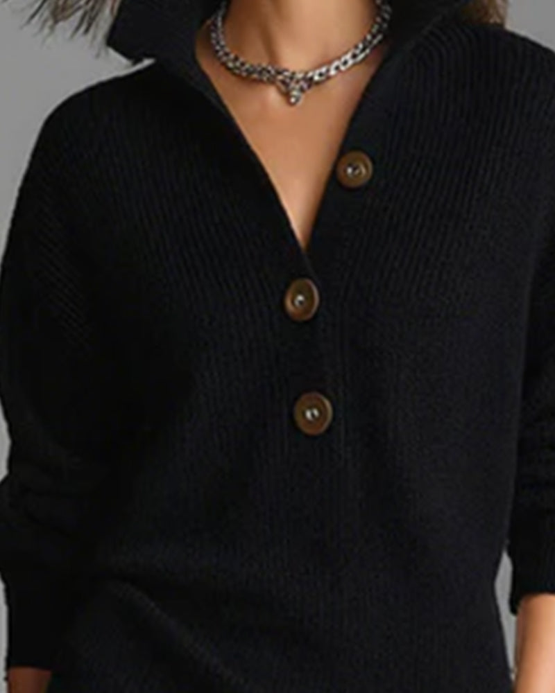 Sweater Dress Casual Solid Color Autumn and Winter