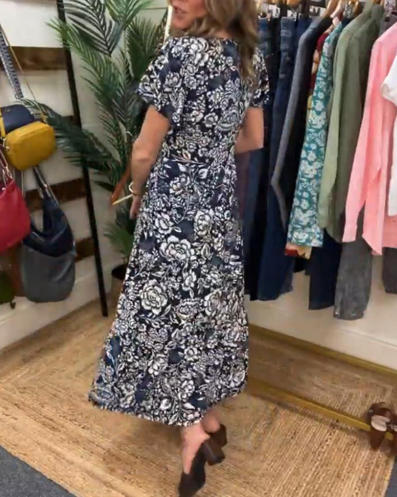 Rosa | Vibrant Floral Maxi Dress