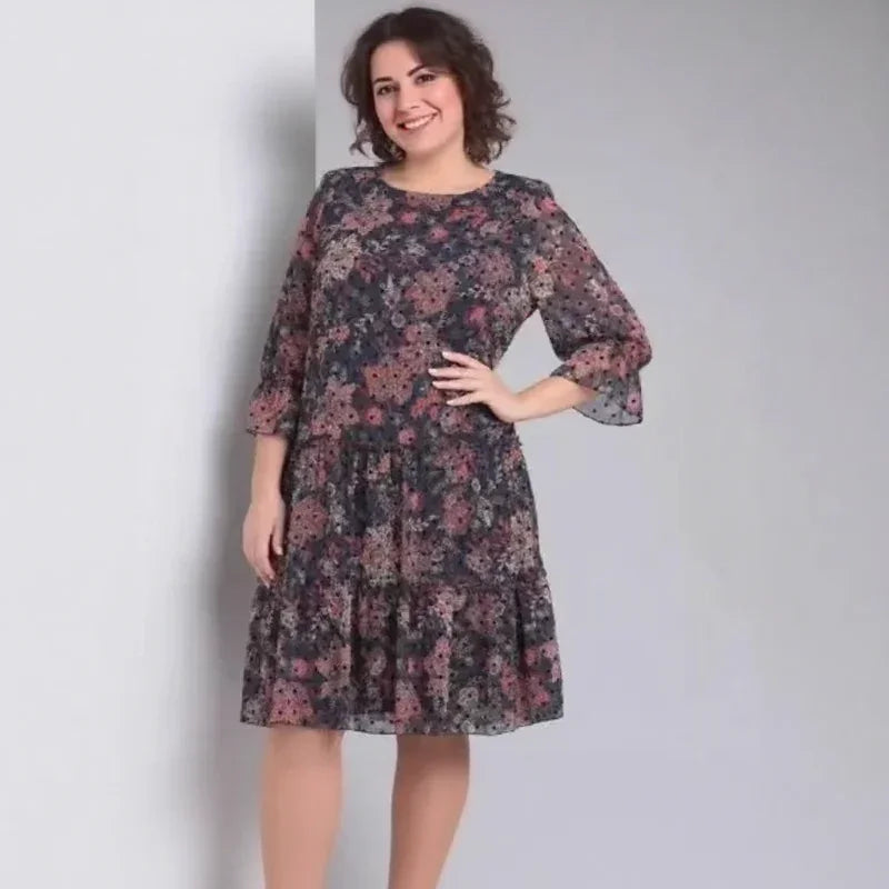 Luana Poeme™ | Dress in Lightweight Chiffon with Puffed Sleeves, A Boho Classic for Free Hearts!