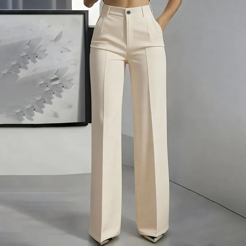 Eddi | Chic High Waisted Pants with A Straight and Elegant Cut