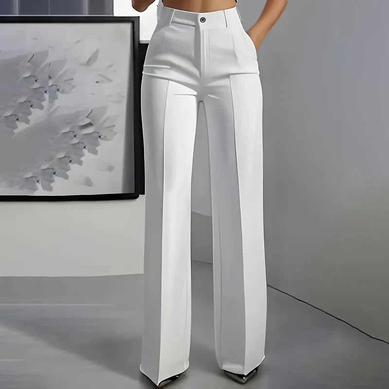 Eddi | Chic High Waisted Pants with A Straight and Elegant Cut