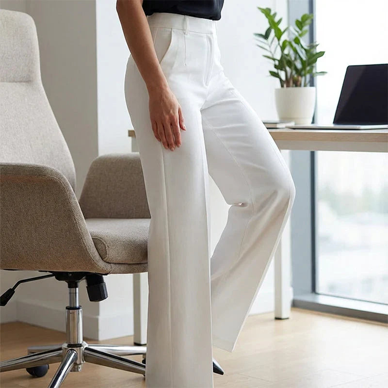 Eddi | Chic High Waisted Pants with A Straight and Elegant Cut