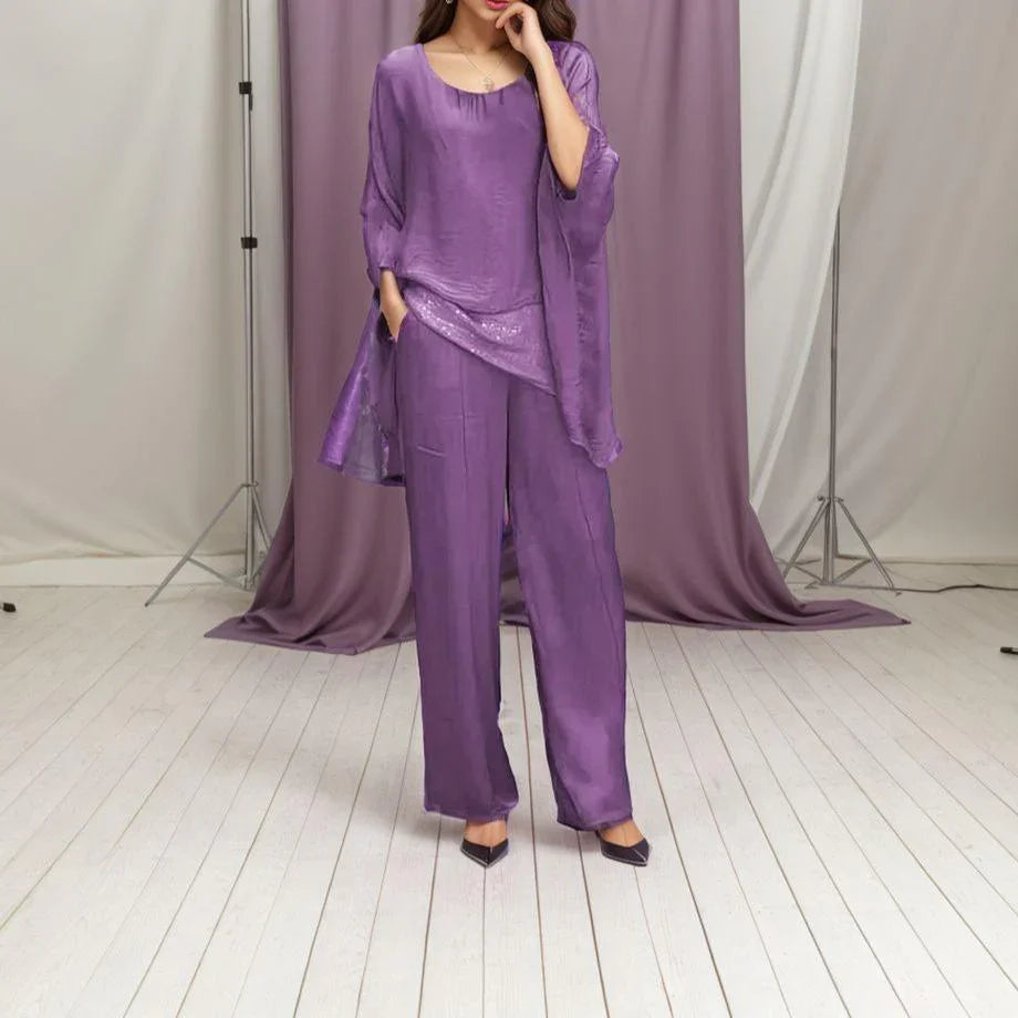 Lumina™ | Set with Flowing Fit and Shiny Details, Comfort and Elegance You Deserve, Woman!