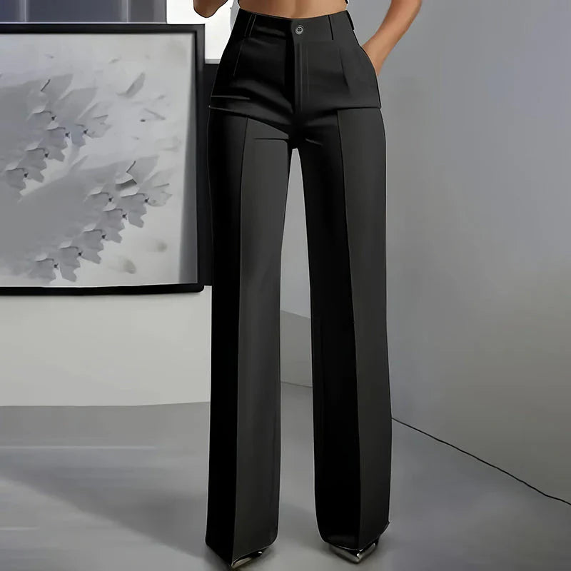 Eddi | Chic High Waisted Pants with A Straight and Elegant Cut
