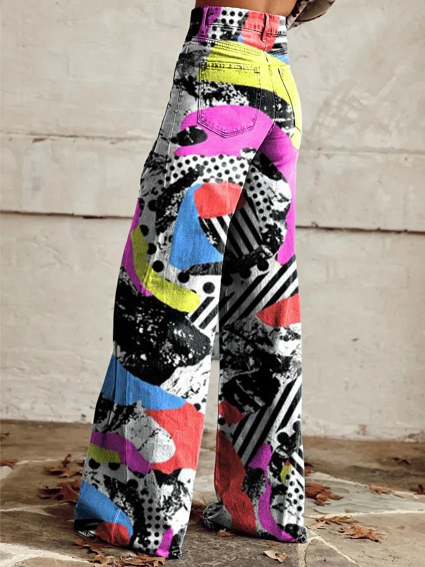 Audrey | Trendy Colorful Printed Jeans