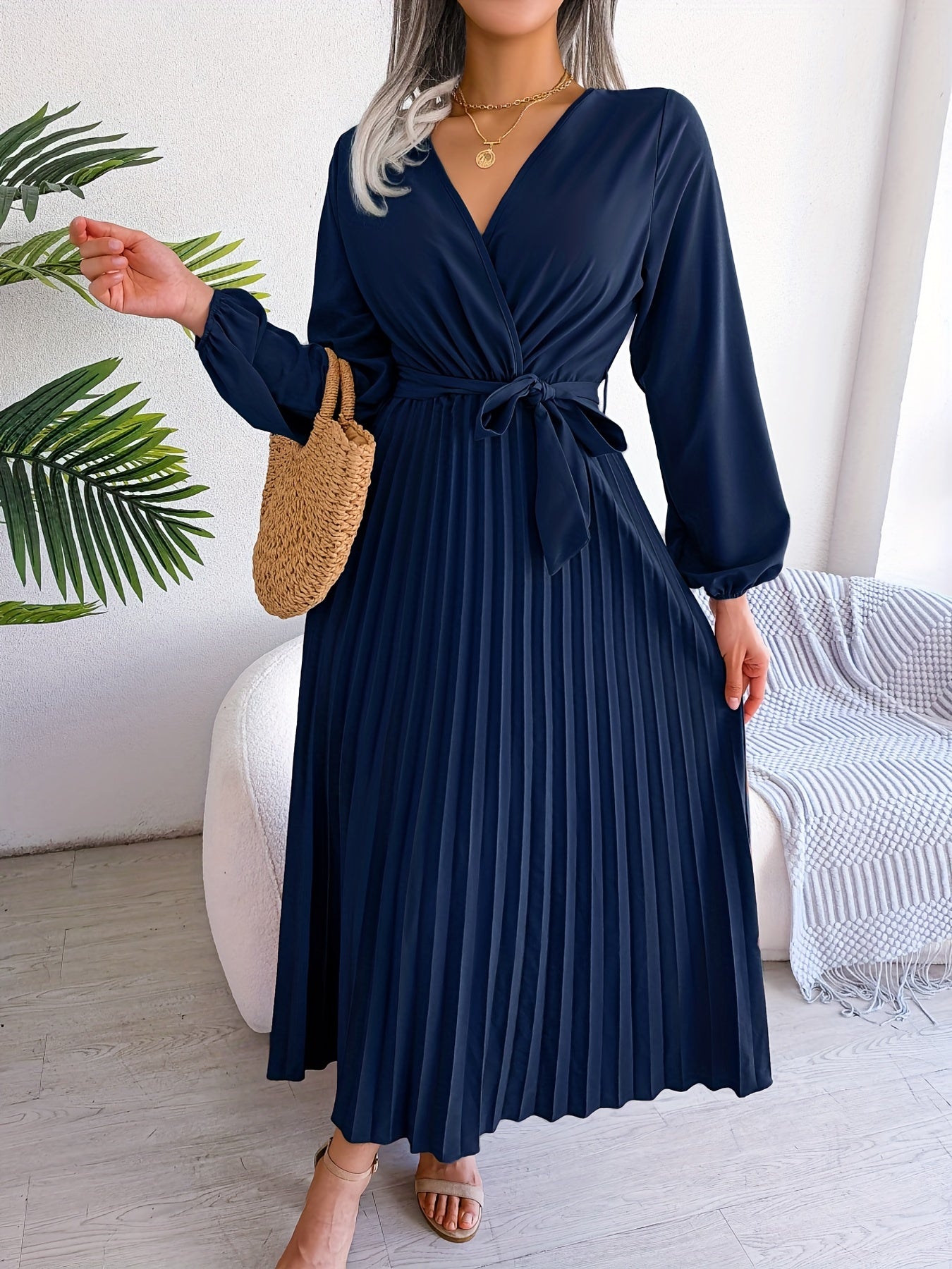 Bianca | Lunaria Elegant Pleated Dress