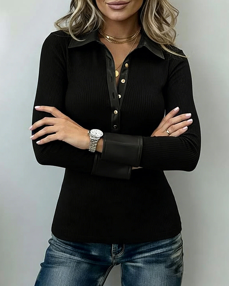 Front Button Top PU