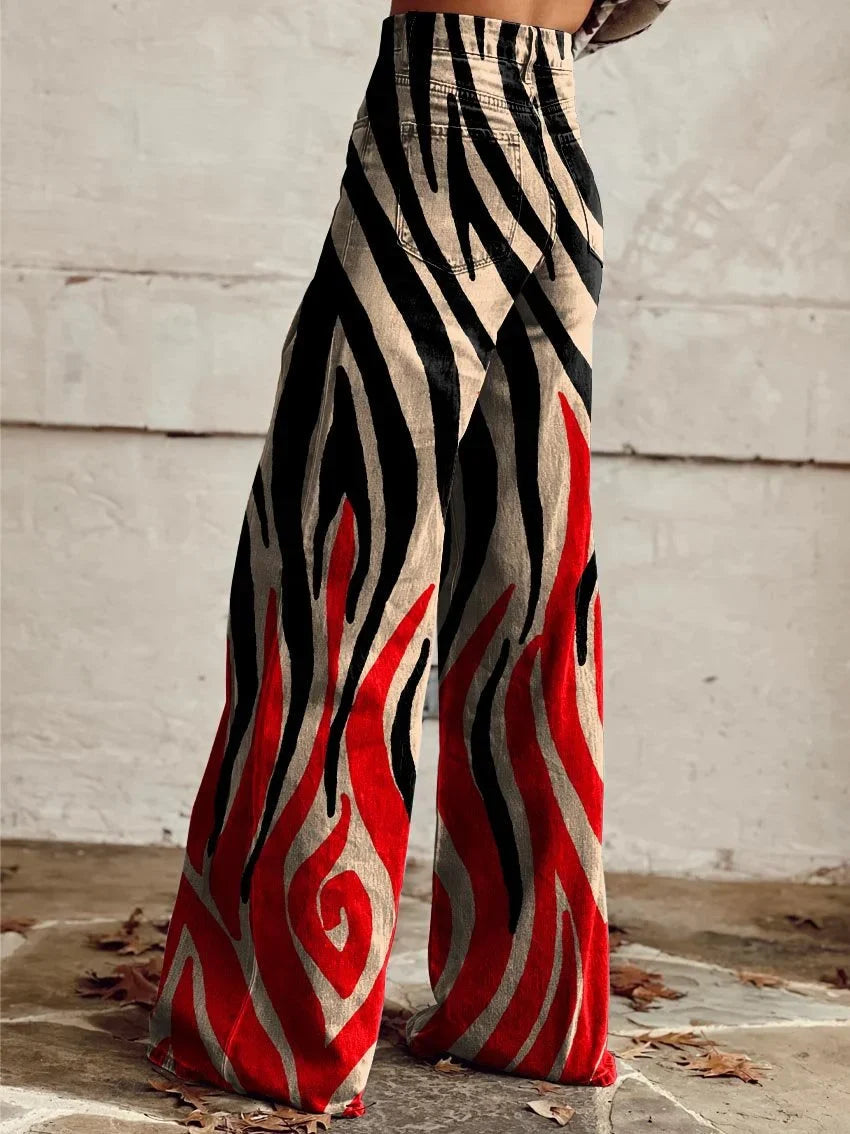 Alice | Stylish Wide-Leg Patterned Pants