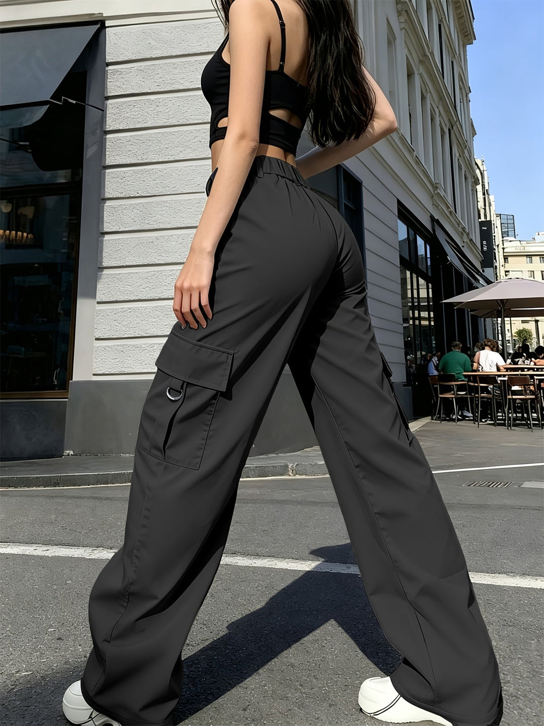 Bonnie | High-Waisted Wide-Leg Cargo Pants