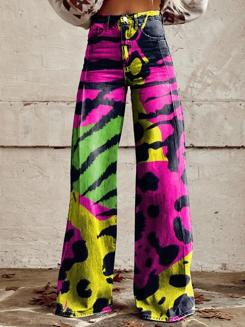 Claudia | Vibrant Graphic Wide-Leg Pants
