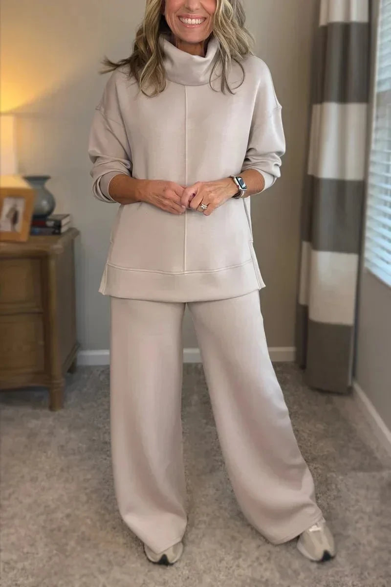 Thalia Cozy Two Piece Turtleneck Travel Set
