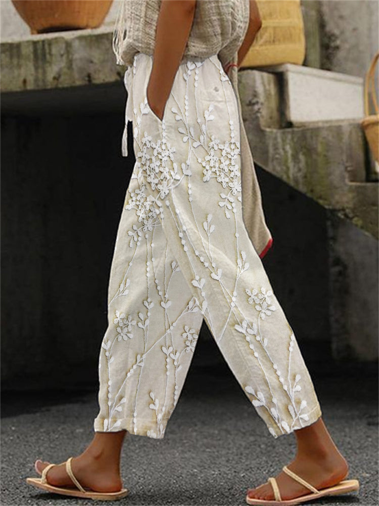 Jocelyn | Elegant Embroidered Loose Pants