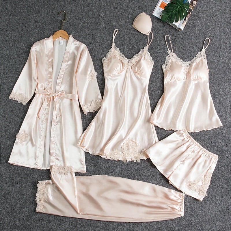 5-Piece Silk Night Set