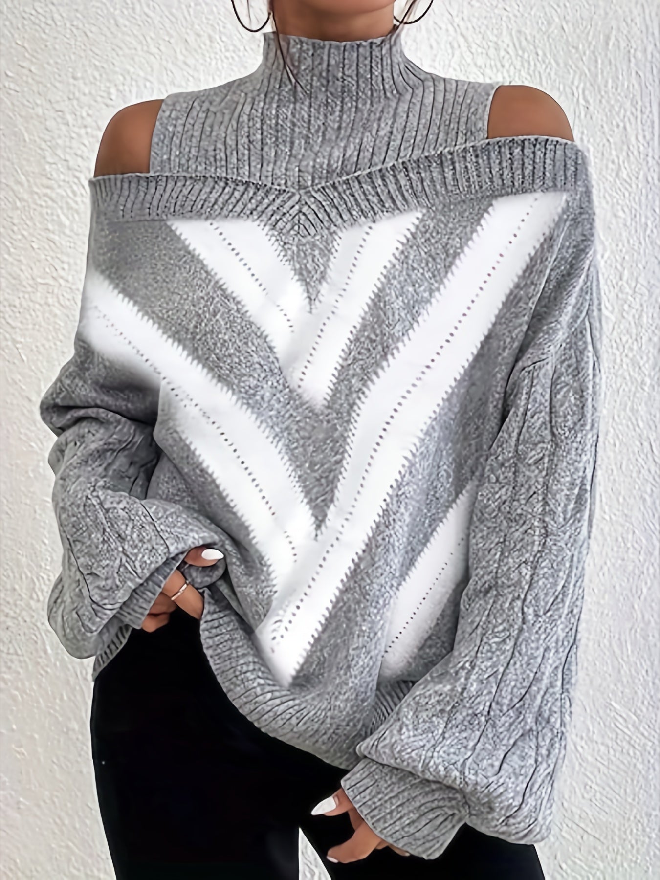 Ramirez | Knit Sweater with Off-Shoulder Design