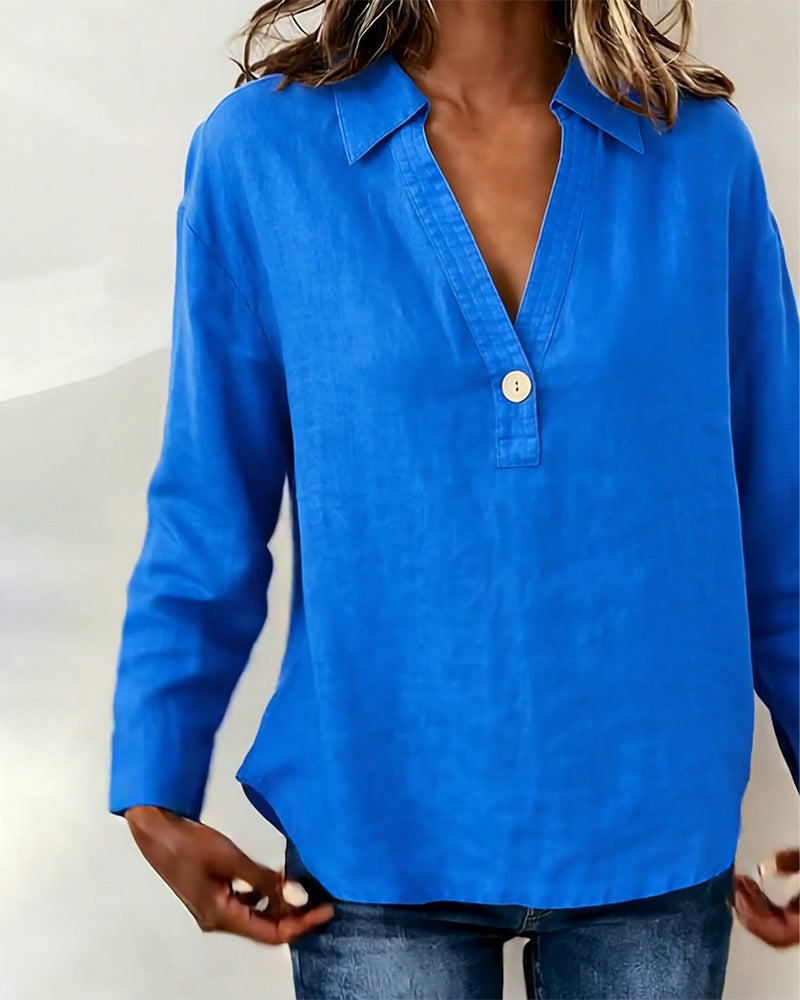 Long Sleeve Solid Color Shirt