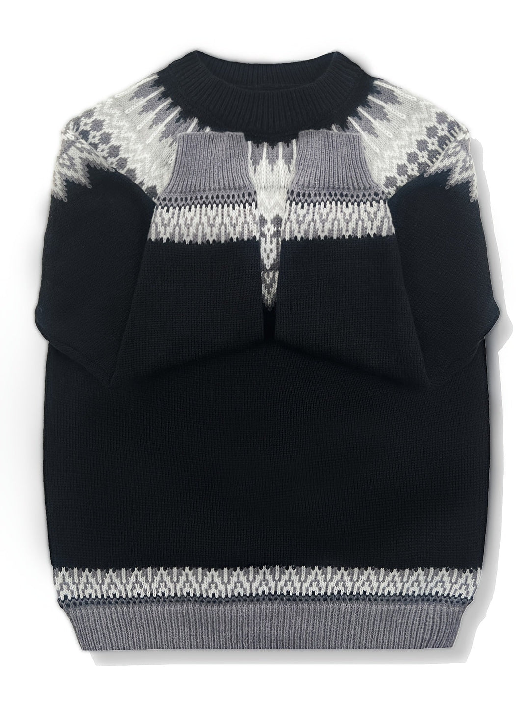 Brenna | Chunky Jacquard Round Neck Sweater