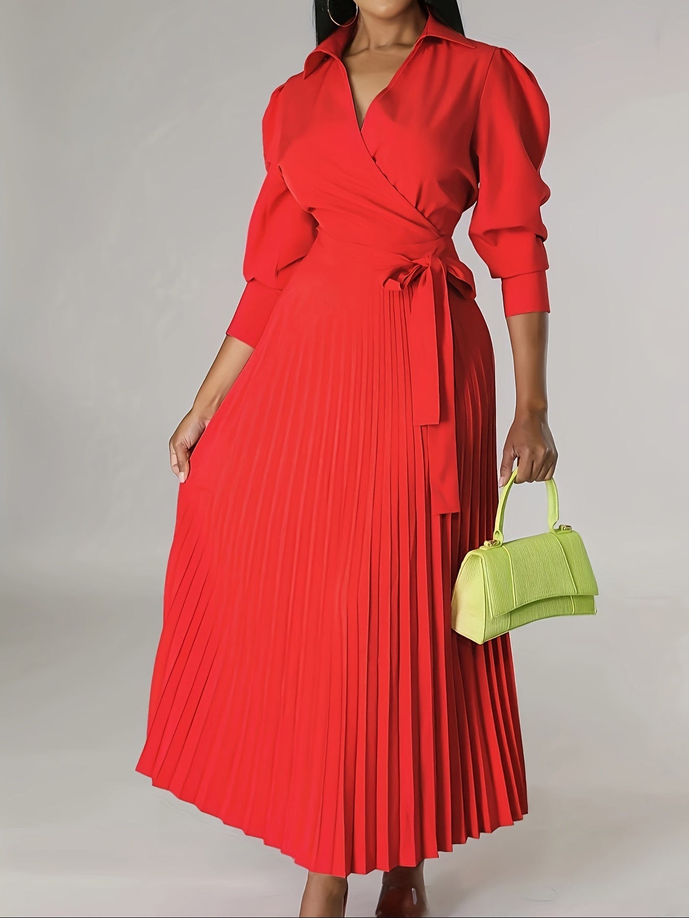 Alexa | Elegant Pleated Wrap Dress