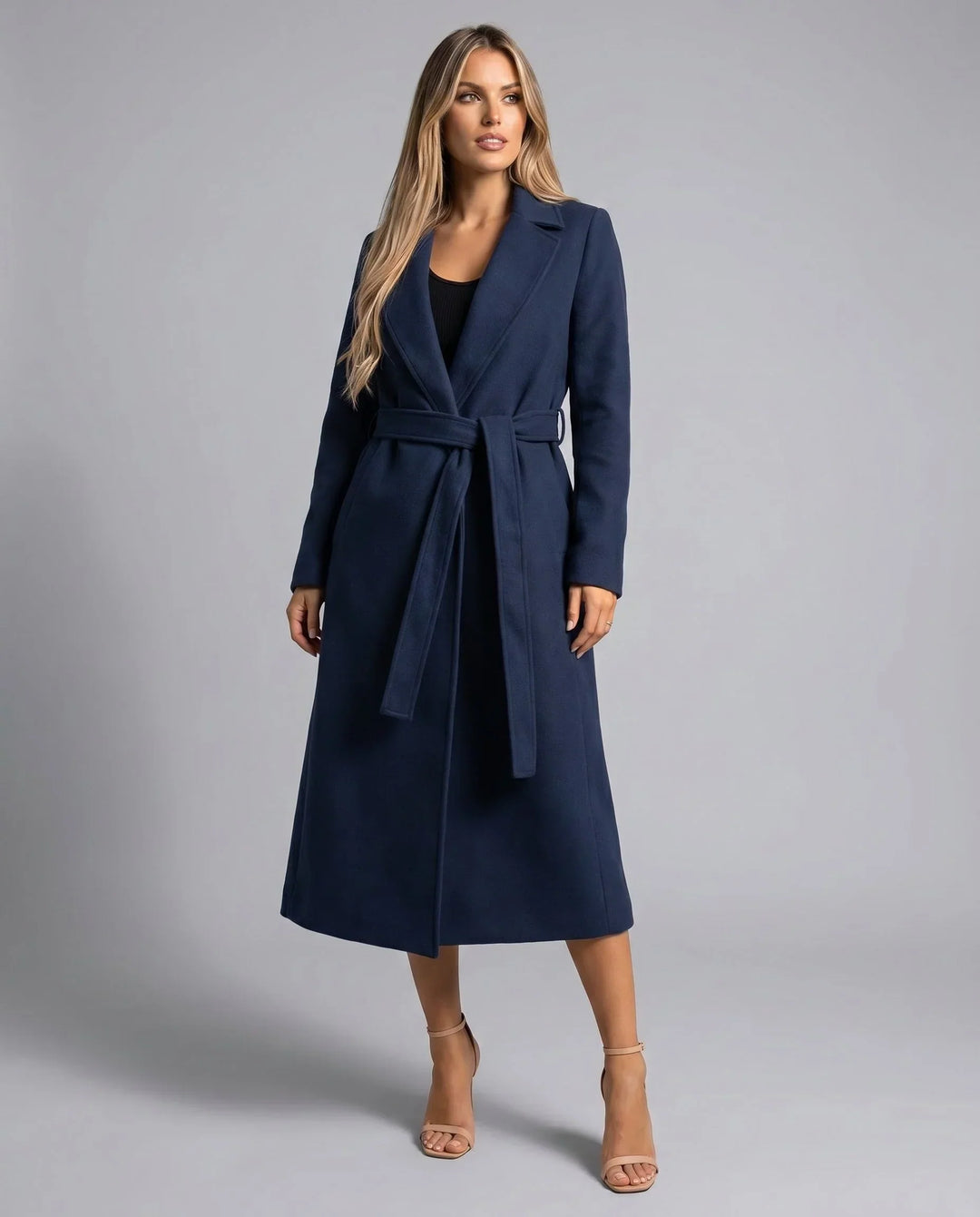 Gwenllian | Belted Notch-Lapel Tailored Trench Coat