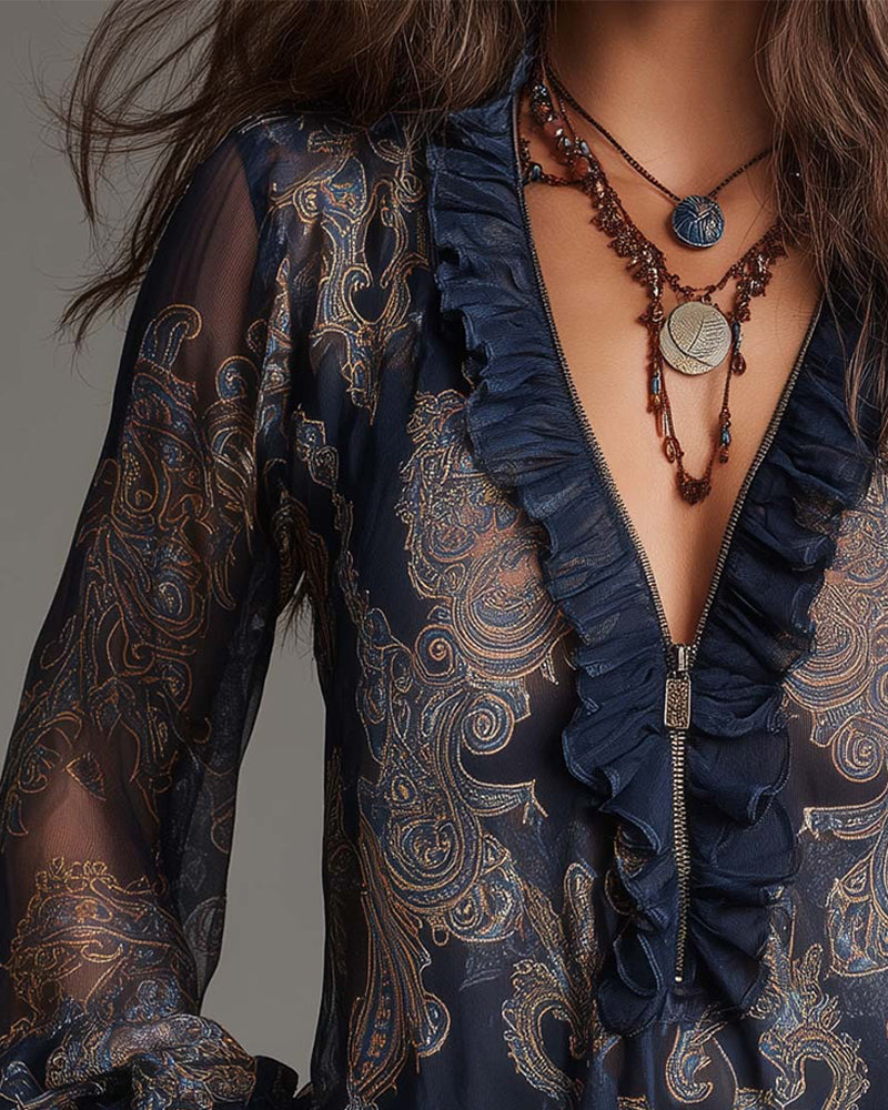 The Kim 1/2 Zip Blouse