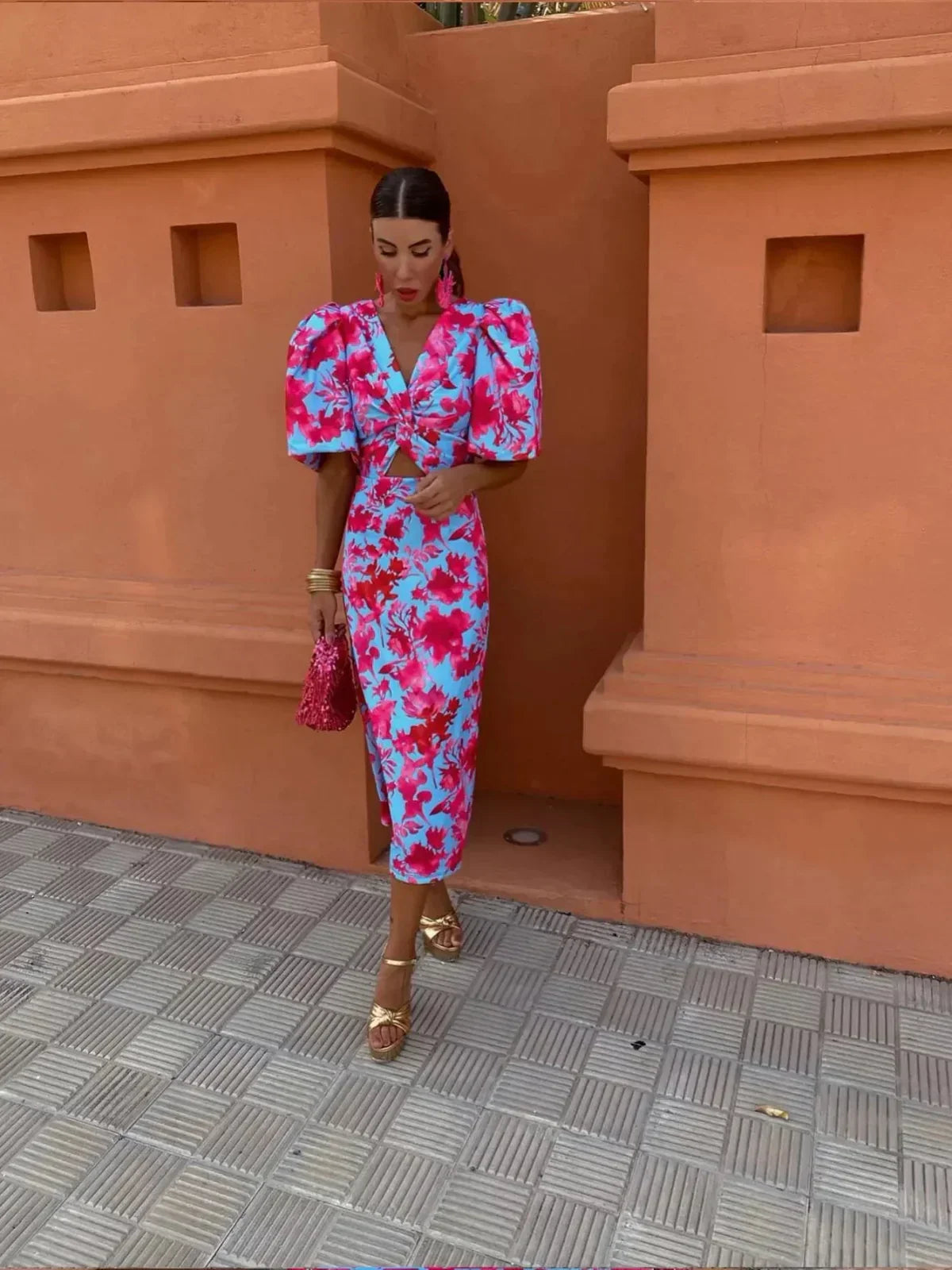 Alice | Bold Print Puff Sleeve Dress