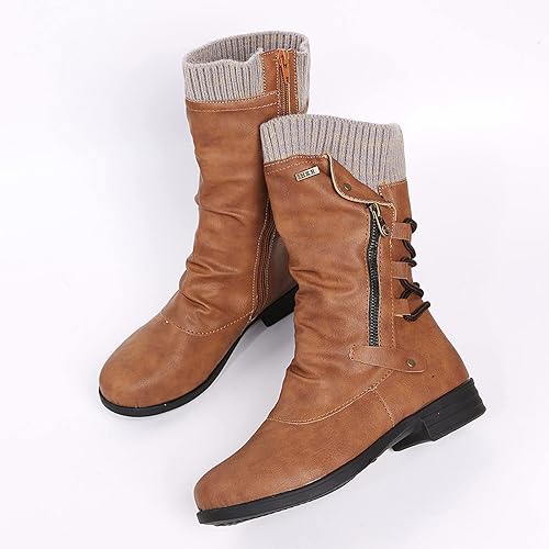 Merve | Lace-Up Side-Zip Draped Boots