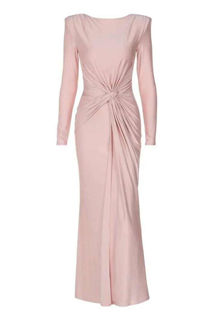 Hailey | Satin Draped Evening Gown