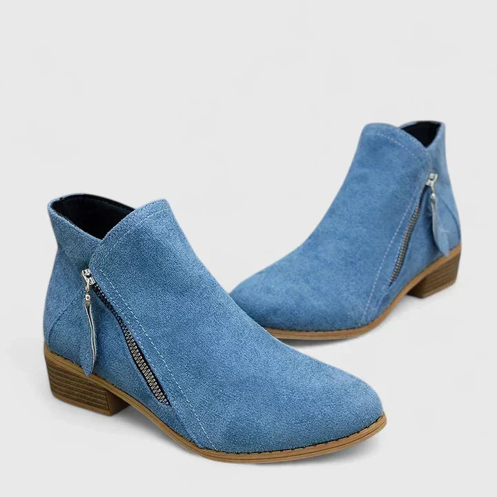 Nino | Block-Heel Almond-Toe Poised Ankle Boots
