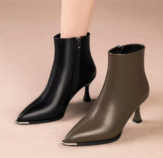 Chen | Block-Heel Pointed-Toe Modern Boots