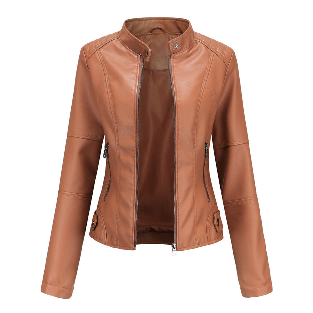 Saga | Zip-Up Quiet Sartorial Leather Jacket