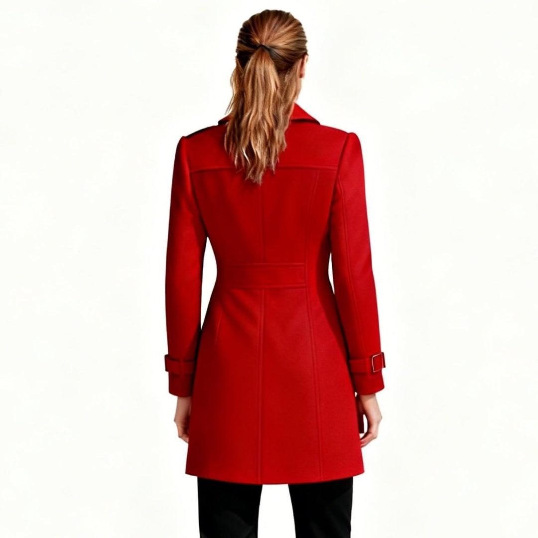 Sena | Notch-Lapel Fit-and-Flare Minimal Trench Coat