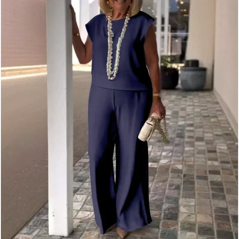 🔥New Arrivals 70% OFF🎁👗Women's Crew Neck Sleeveless Top and Pants Set