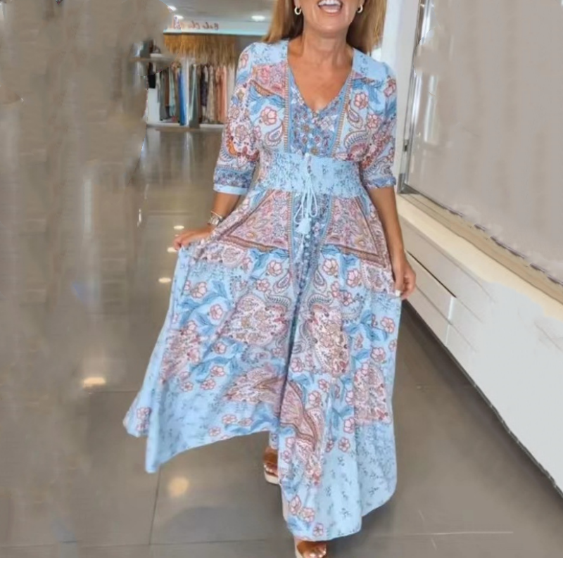 ⏳Limited Time 49% Off💥Elegant Long Floral Dress for Women