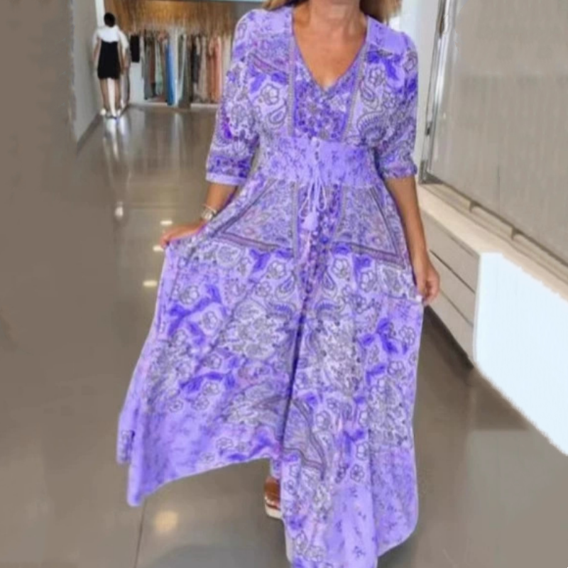 ⏳Limited Time 49% Off💥Elegant Long Floral Dress for Women