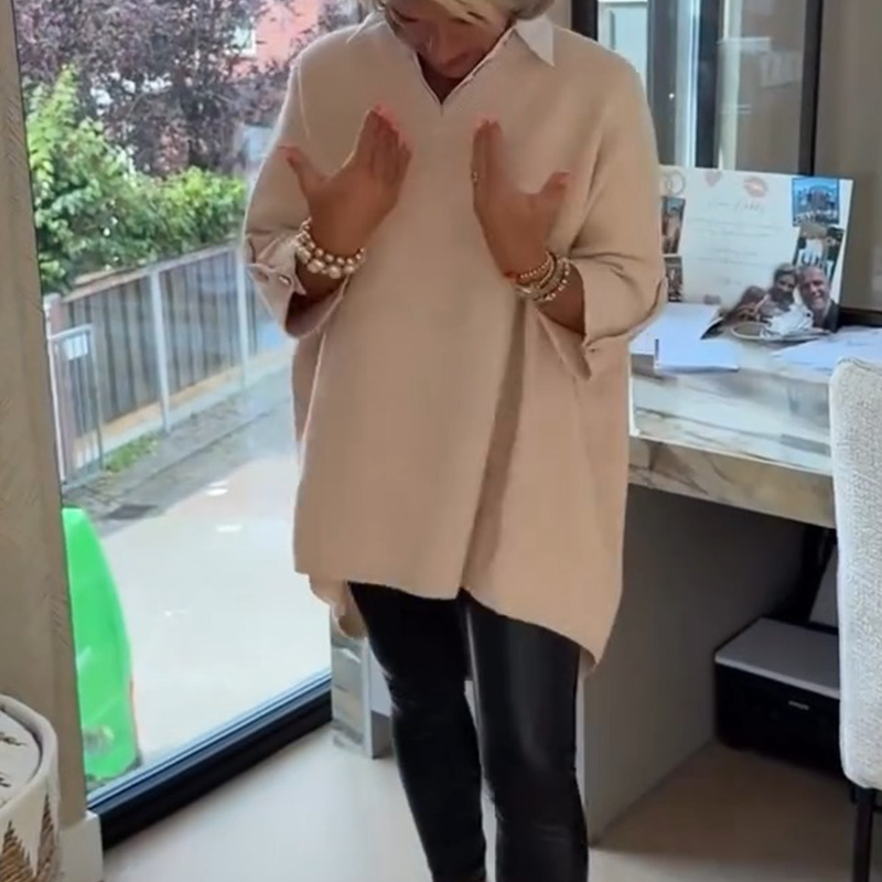 Women's Long Sleeve Shirt with Shirt Collar