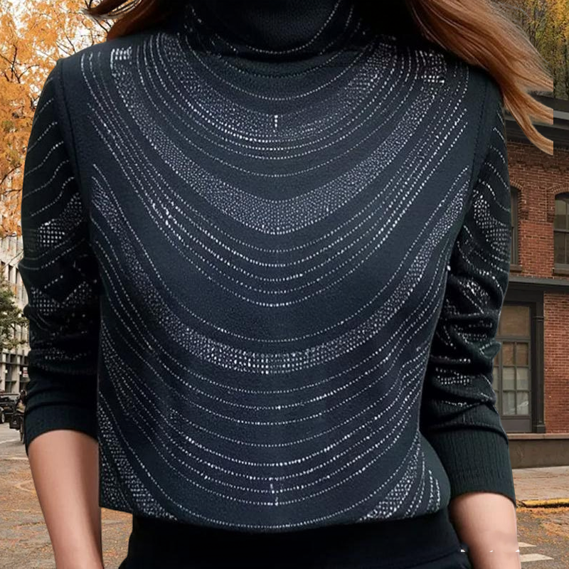 Ladies Elegant Top with Long Sleeves and Sequins