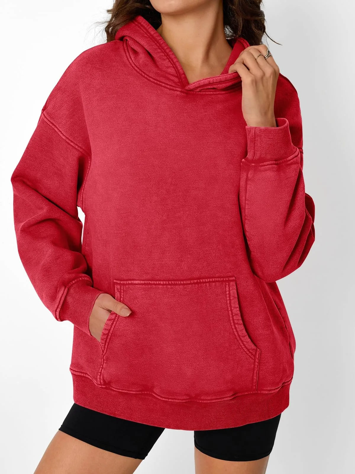 🔥LAST DAY SALE 70% OFF!!💥🎁Womens Acid Wash Hoodie Oversized Long Sleeve Fall Fashion Sweatshirts