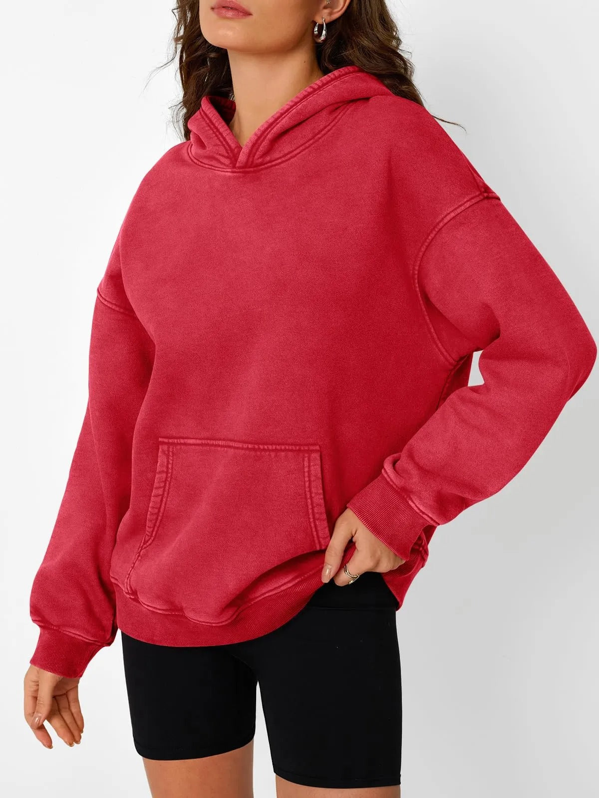 🔥LAST DAY SALE 70% OFF!!💥🎁Womens Acid Wash Hoodie Oversized Long Sleeve Fall Fashion Sweatshirts