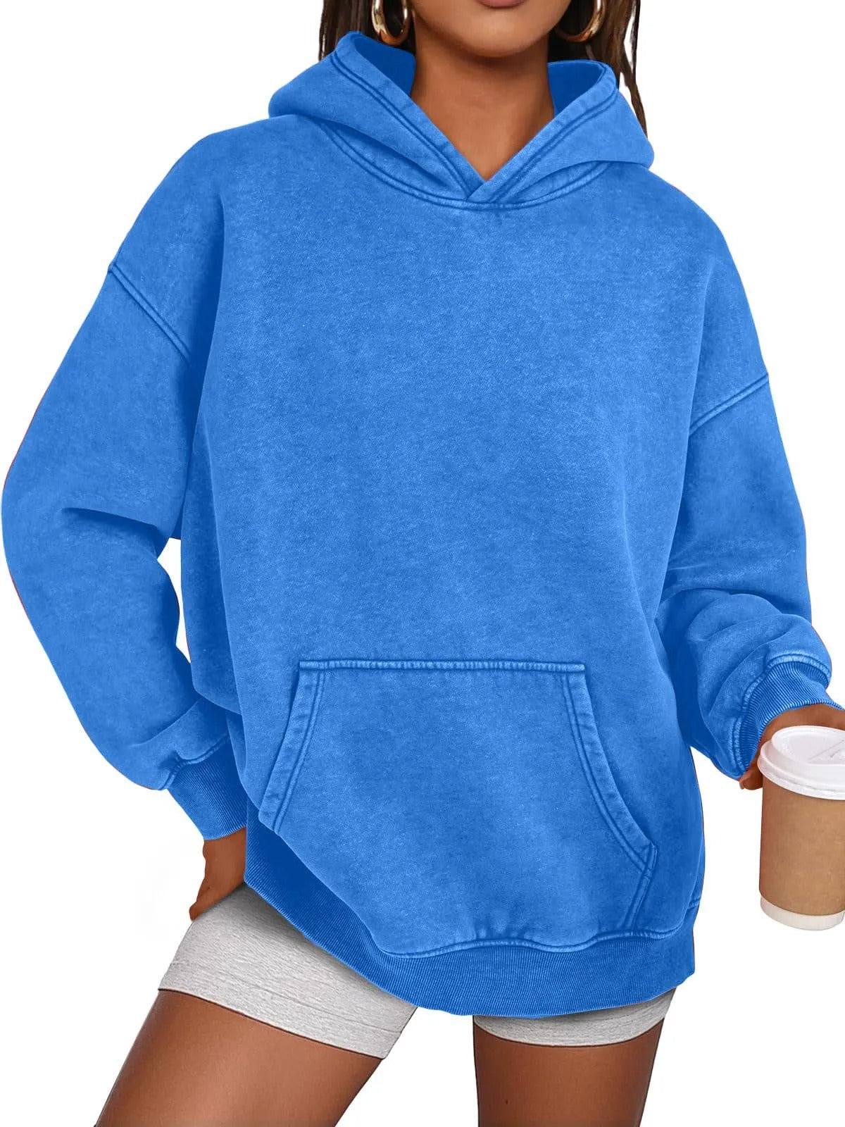 🔥LAST DAY SALE 70% OFF!!💥🎁Womens Acid Wash Hoodie Oversized Long Sleeve Fall Fashion Sweatshirts