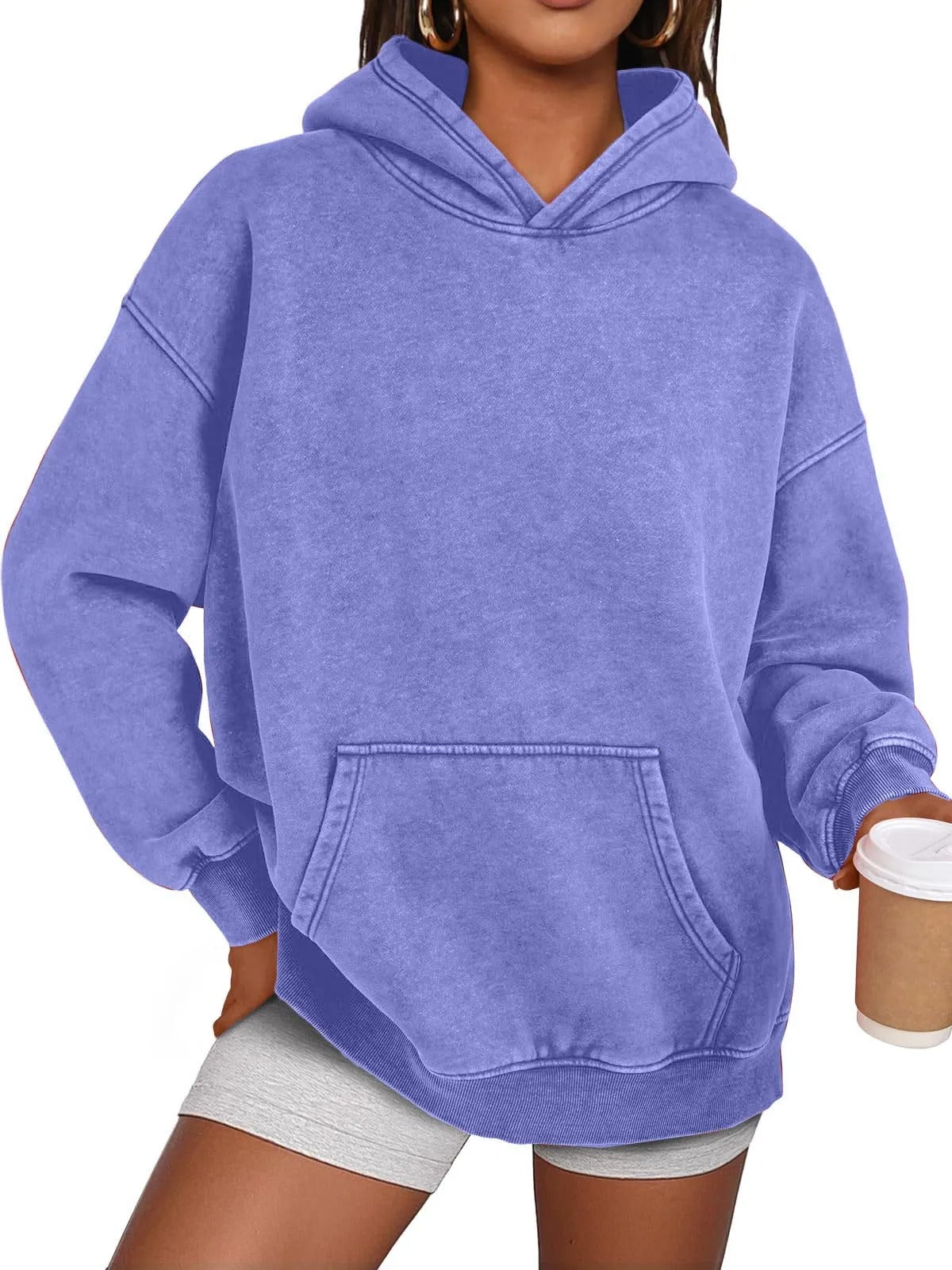 🔥LAST DAY SALE 70% OFF!!💥🎁Womens Acid Wash Hoodie Oversized Long Sleeve Fall Fashion Sweatshirts