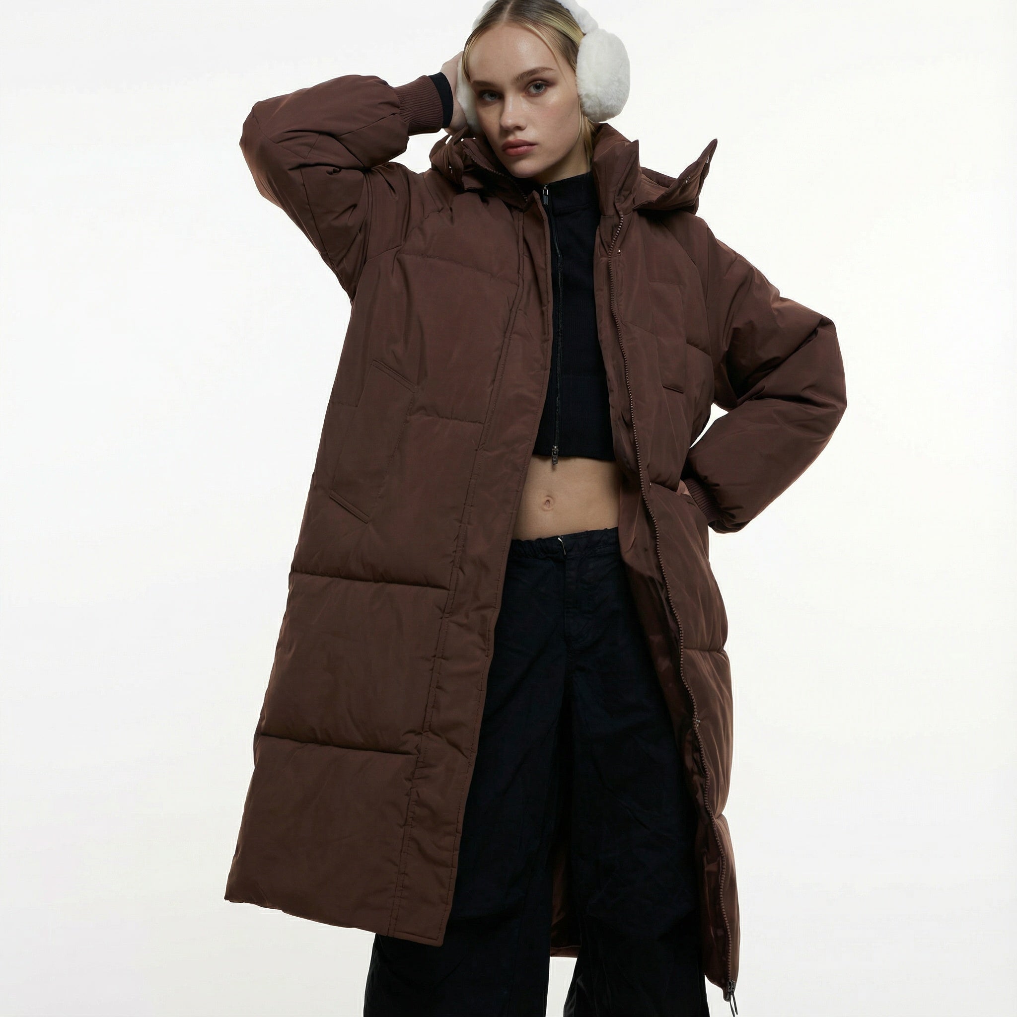 Gigaty™ | Classic Hooded Long Puffer Coat